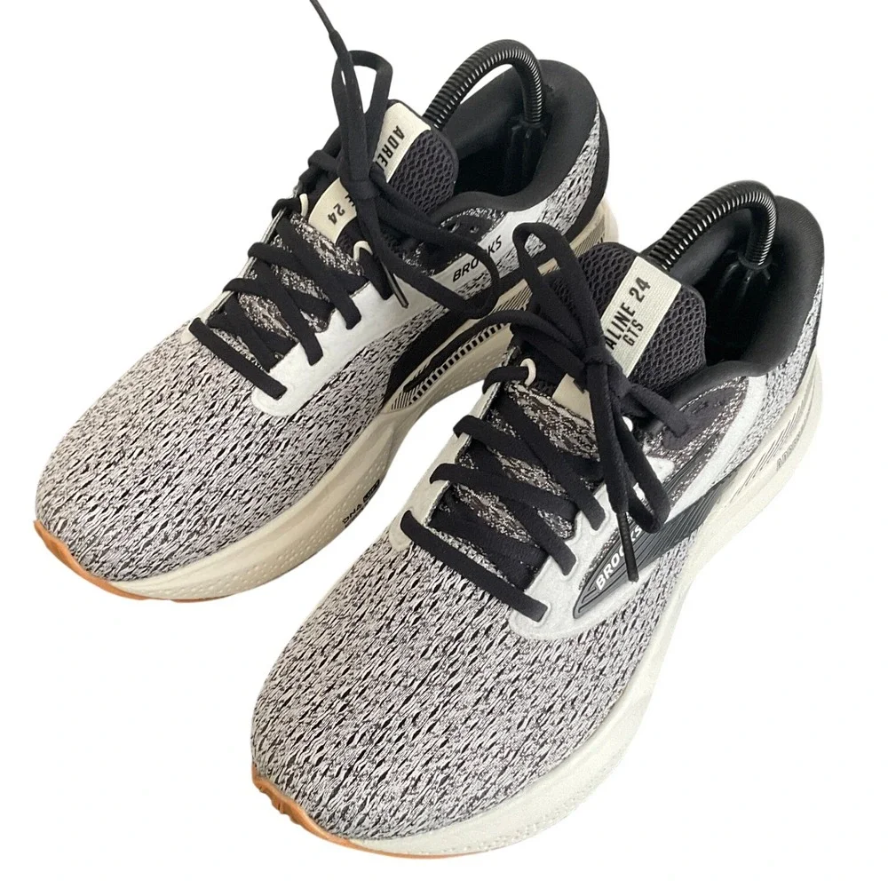 Brooks Adrenaline GTS 24 Womens Running Shoes Grey Black 1204261B132 Size 8.5